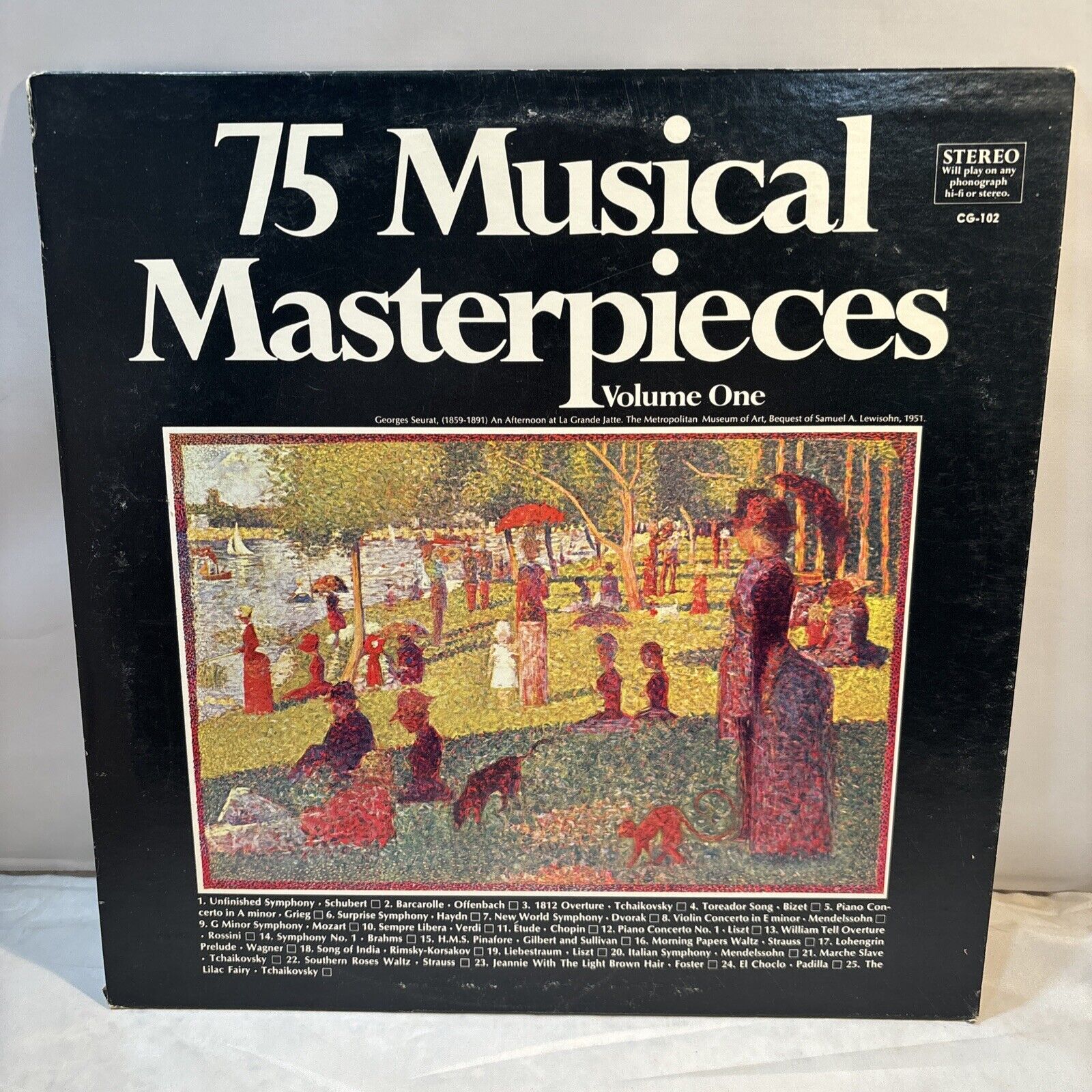 Vintage 75 Musical Masterpieces Volume One Record 2 Masterpiece CG-102