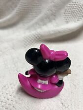 Walt Disney Vintage 1986 Minnie Mouse Toy Figure Playing Guitar Pink  picture