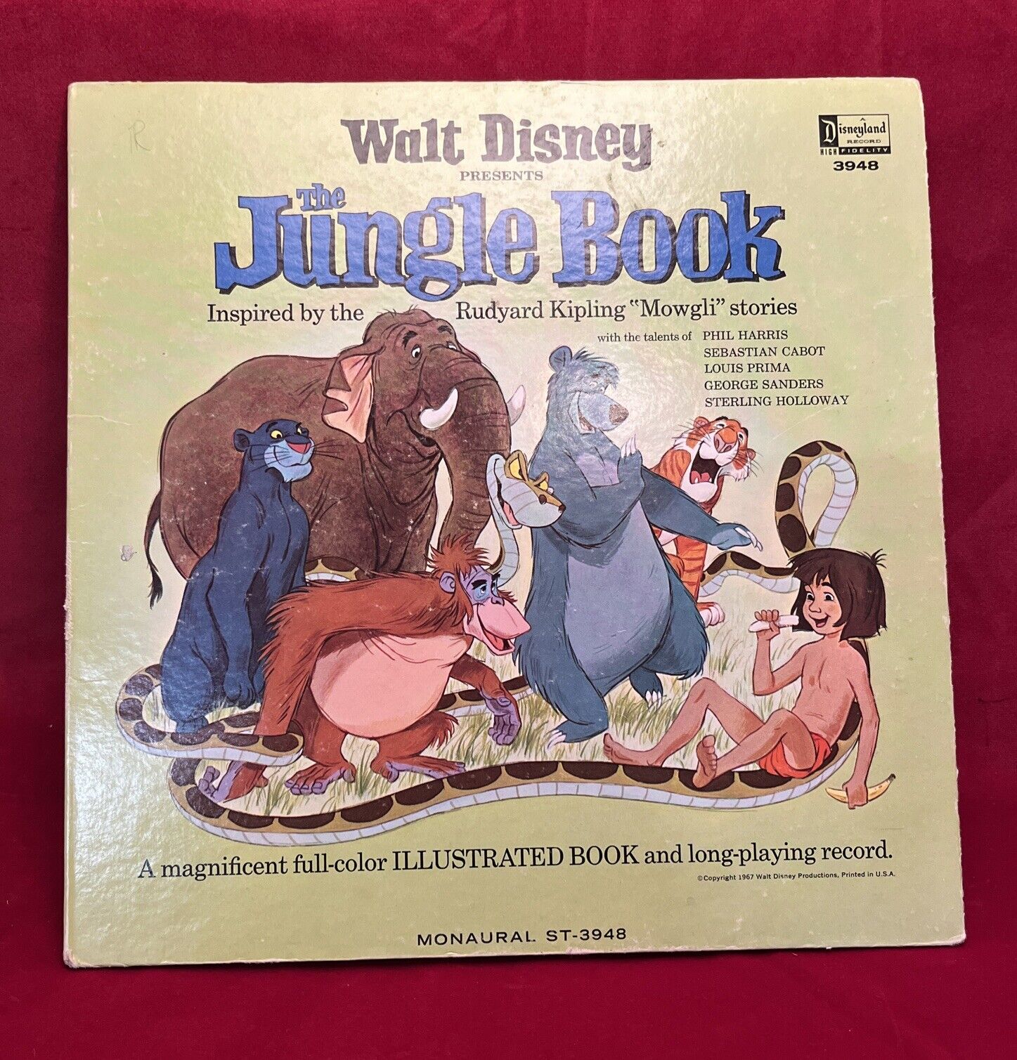 Walt Disney - The Jungle Book Disneyland 3948 1967 Pressing (B)