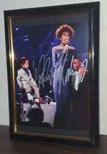 WHITNEY HOUSTON - HAND SIGNED PHOTO WITH COA - 8x10 PHOTO - FRAMED AUTHENTIC picture