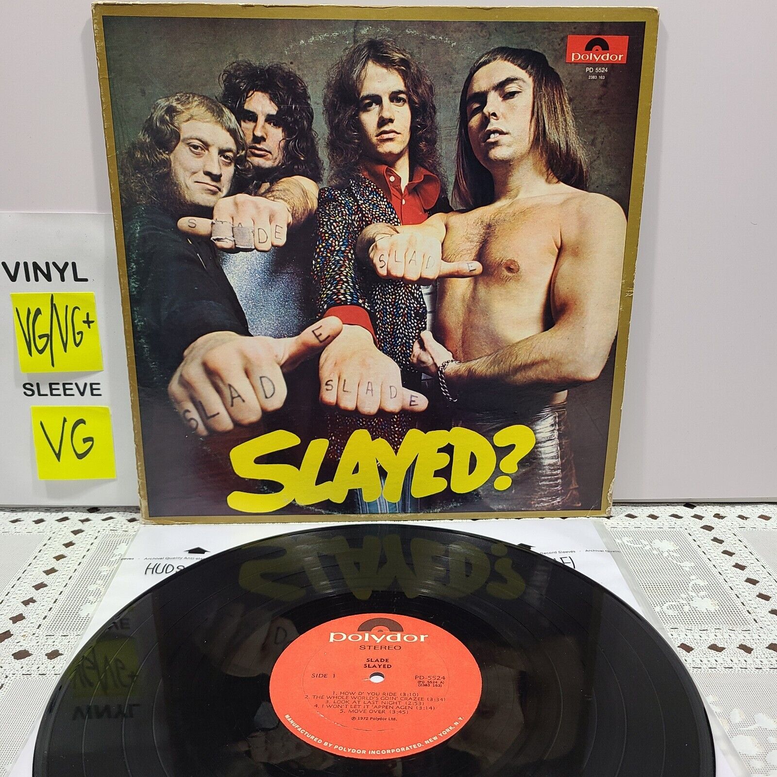 Slade Slayed? LP Polydor 1972 VG VG+ Vinyl Hard Rock Glam Original US Press #P36