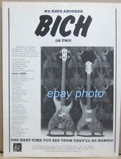 2 - B. C. Rich Guitars Vintage Print Ads 8x11 