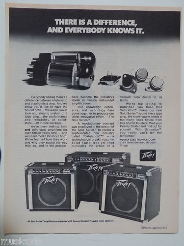 retro magazine advert 1981 PEAVEY solo series
