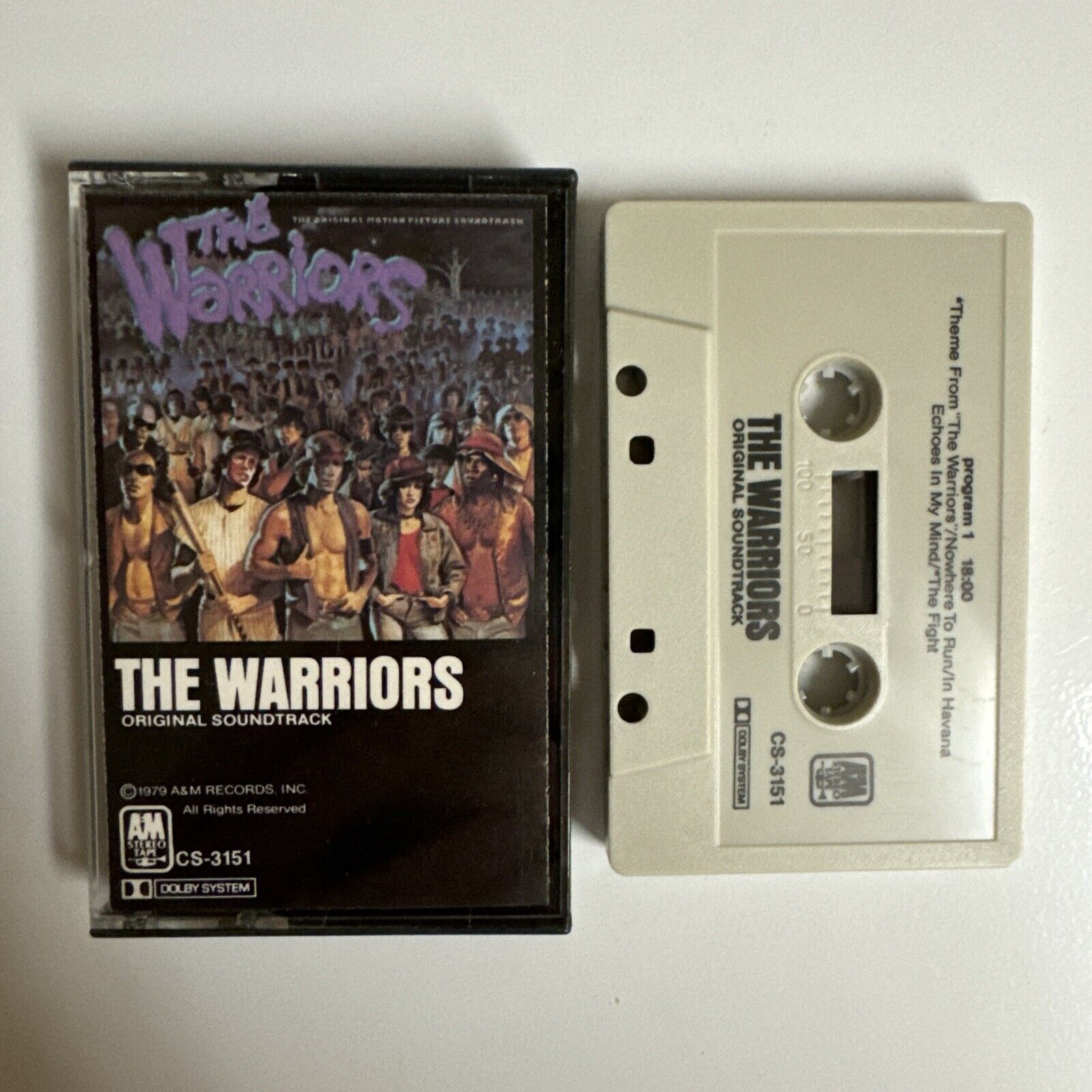 THE WARRIORS Original Soundtrack Cassette Tape 1979 Tested 