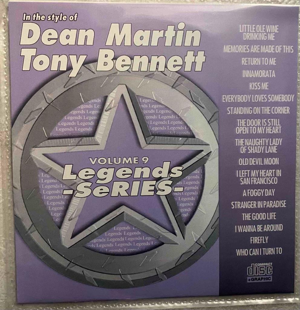 LEGENDS KARAOKE CDG DEAN MARTIN & TONY BENNETT OLDIES JAZZ #9 17 SONGS CD+G cd 