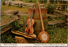 Ozark Traditional Music Instruments Mountain Dulcimer Fiddle Fretless Banjo UNP picture
