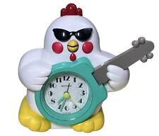 Rhythm Rock & Roll Singing Chicken Guitar Alarm Clock Japan Kitsch 4RE441NR03 picture