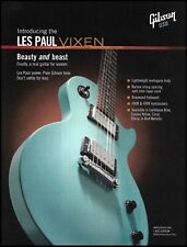 2006 Gibson Les Paul Vixen Caribbean Blue electric guitar advertisement ad print picture