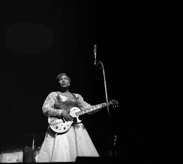 Sister Rosetta Tharpe Performs On Stage Playing Gibson Guitar Old Music Photo