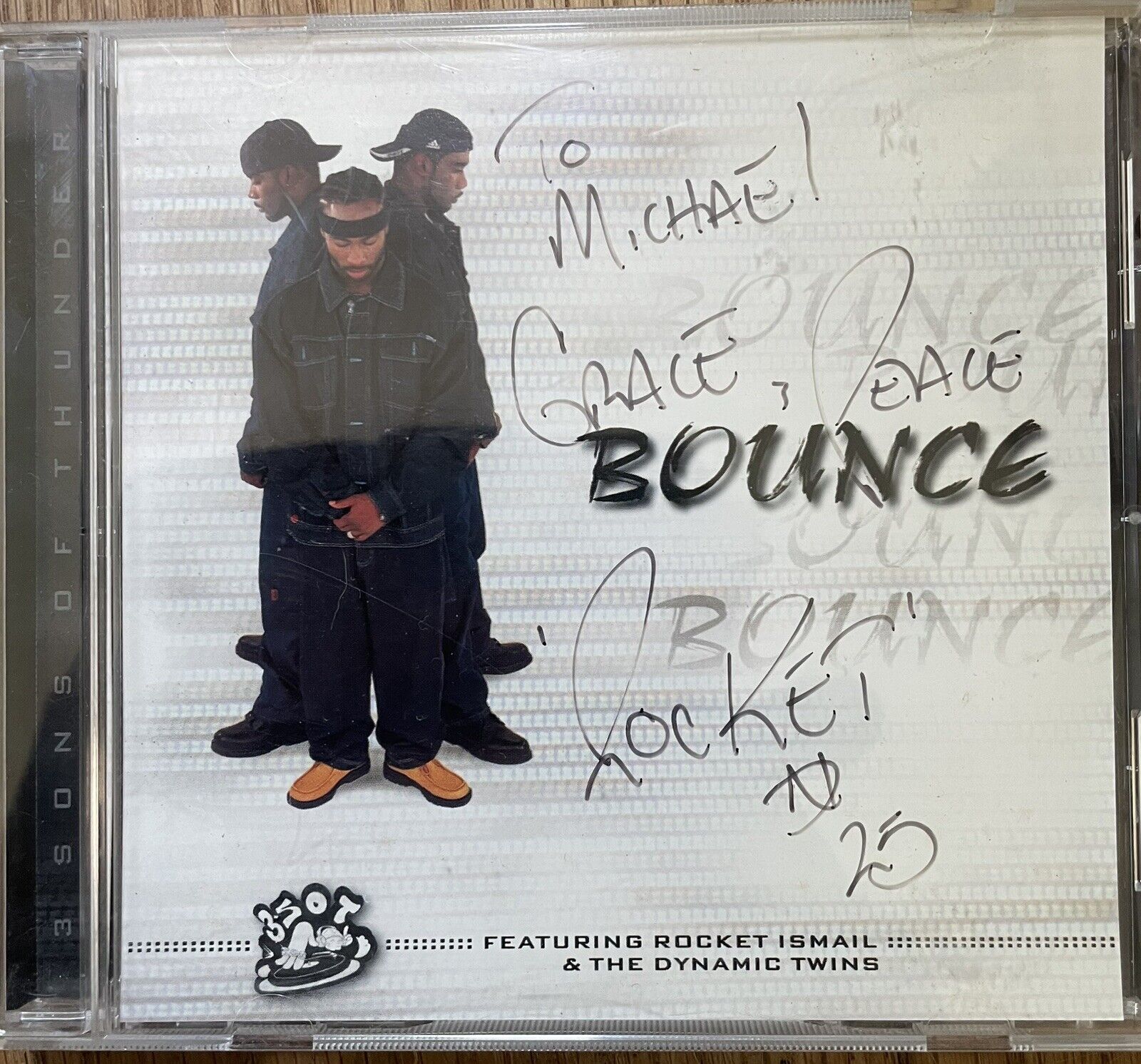 3 Sons Of Thunder: RARE Bounce CD Single, NM / SIGNED by Raghib \