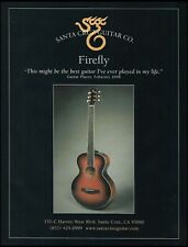 Santa Cruz acoustic guitar company Firefly series 2008 ad 8 x 11 advertisement B picture
