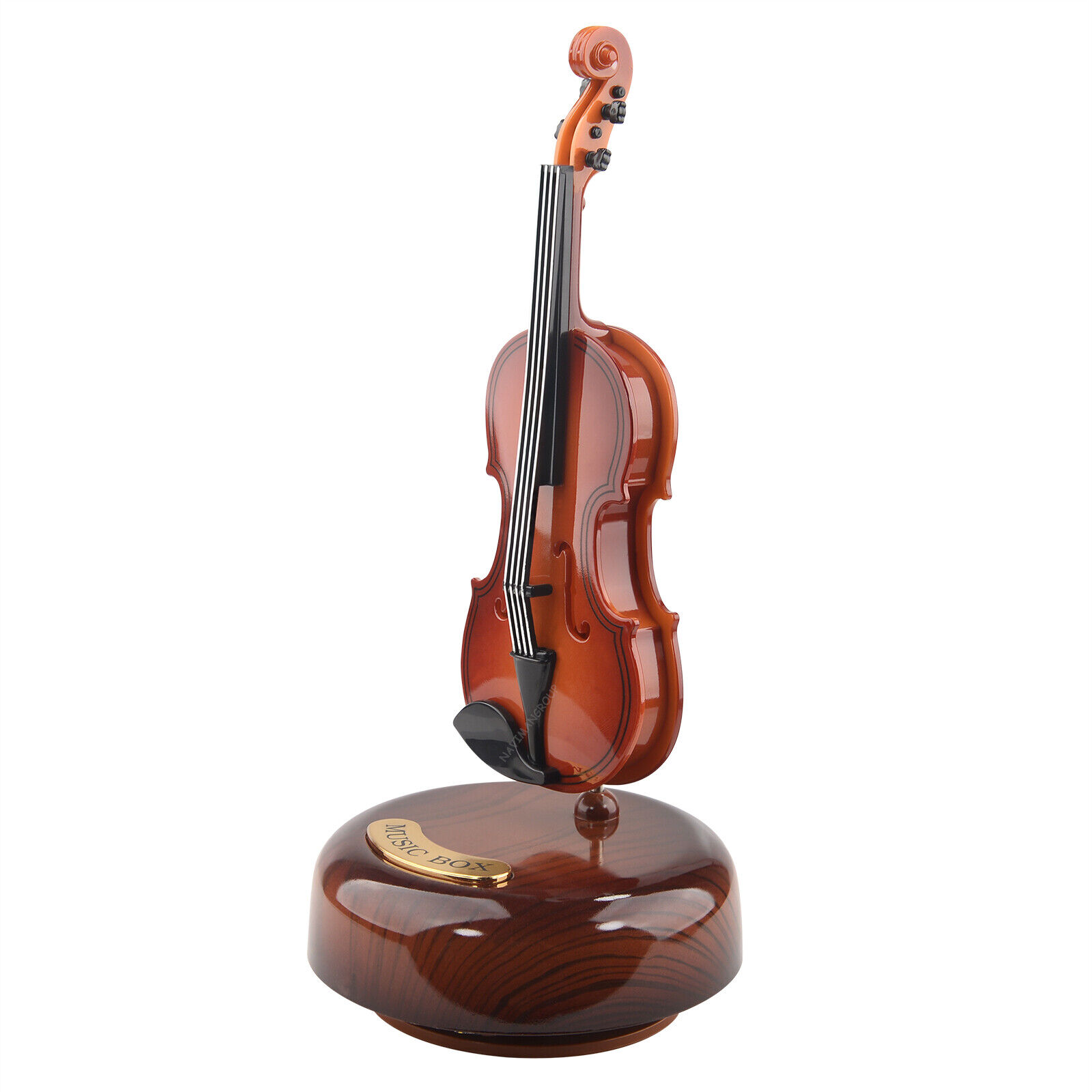 Violin Cello Music Box Mini Vintage Style Retro Clockwork Gift Table Decoration