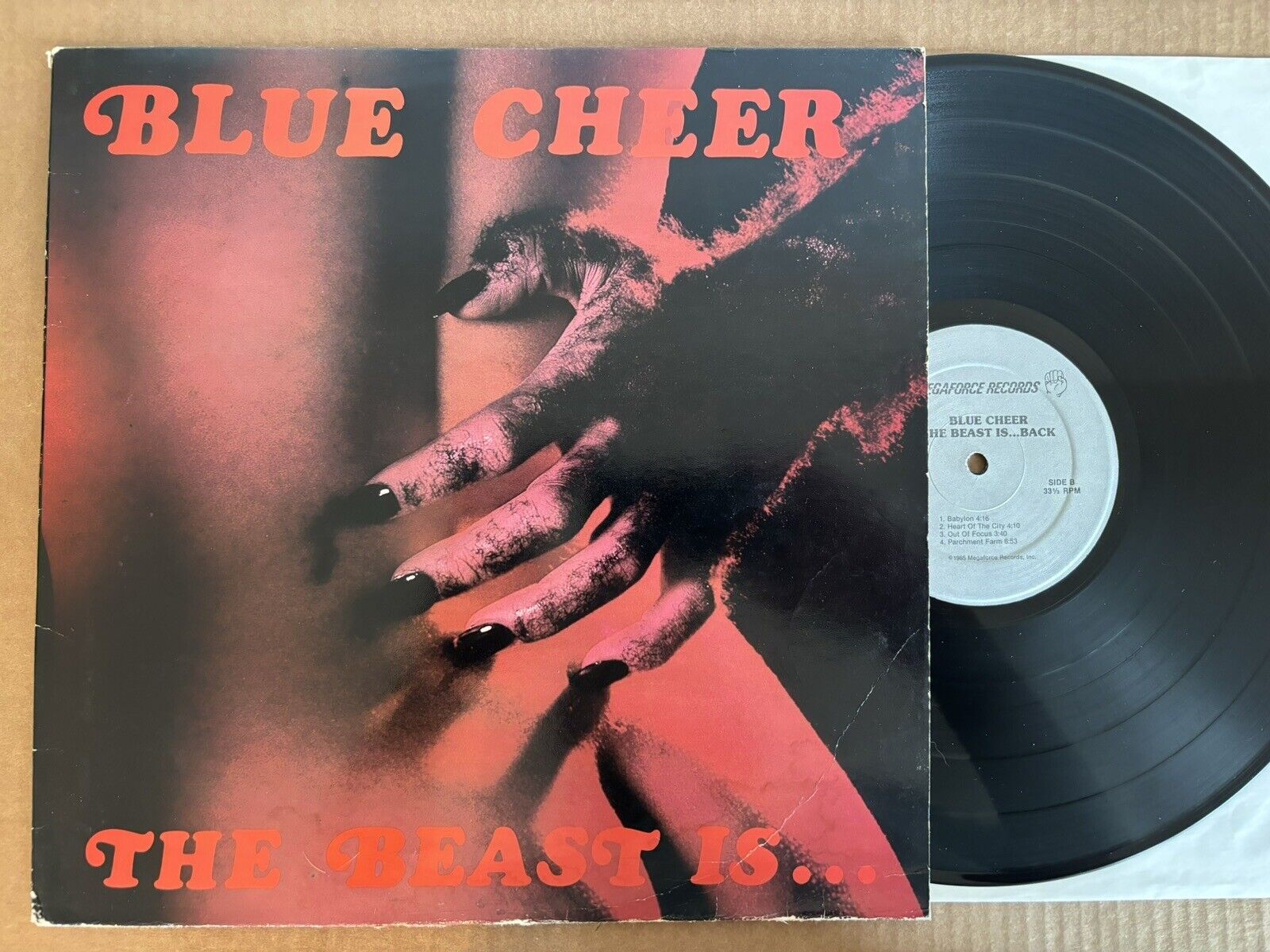 Blue Cheer The Beast Is Back Megaforce 1985 VG+ Vinyl MRI 1069