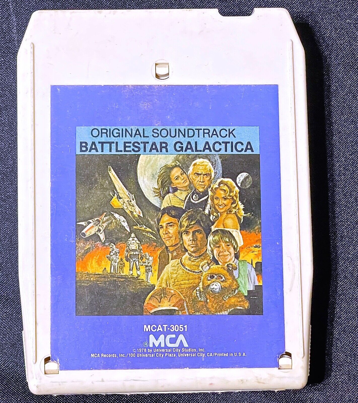 Vintage 1978 Original Soundtrack of Battlestar Galactica 8 Track Albumi RARE