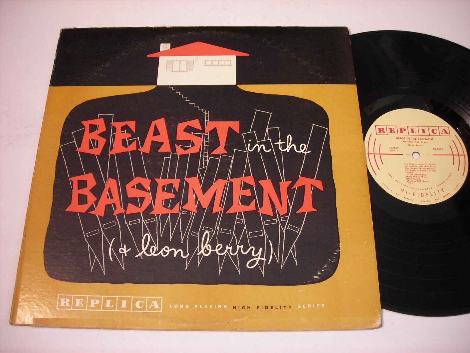 Leon Berry Beast in the Basement 1955 Mono LP VG++ w insert