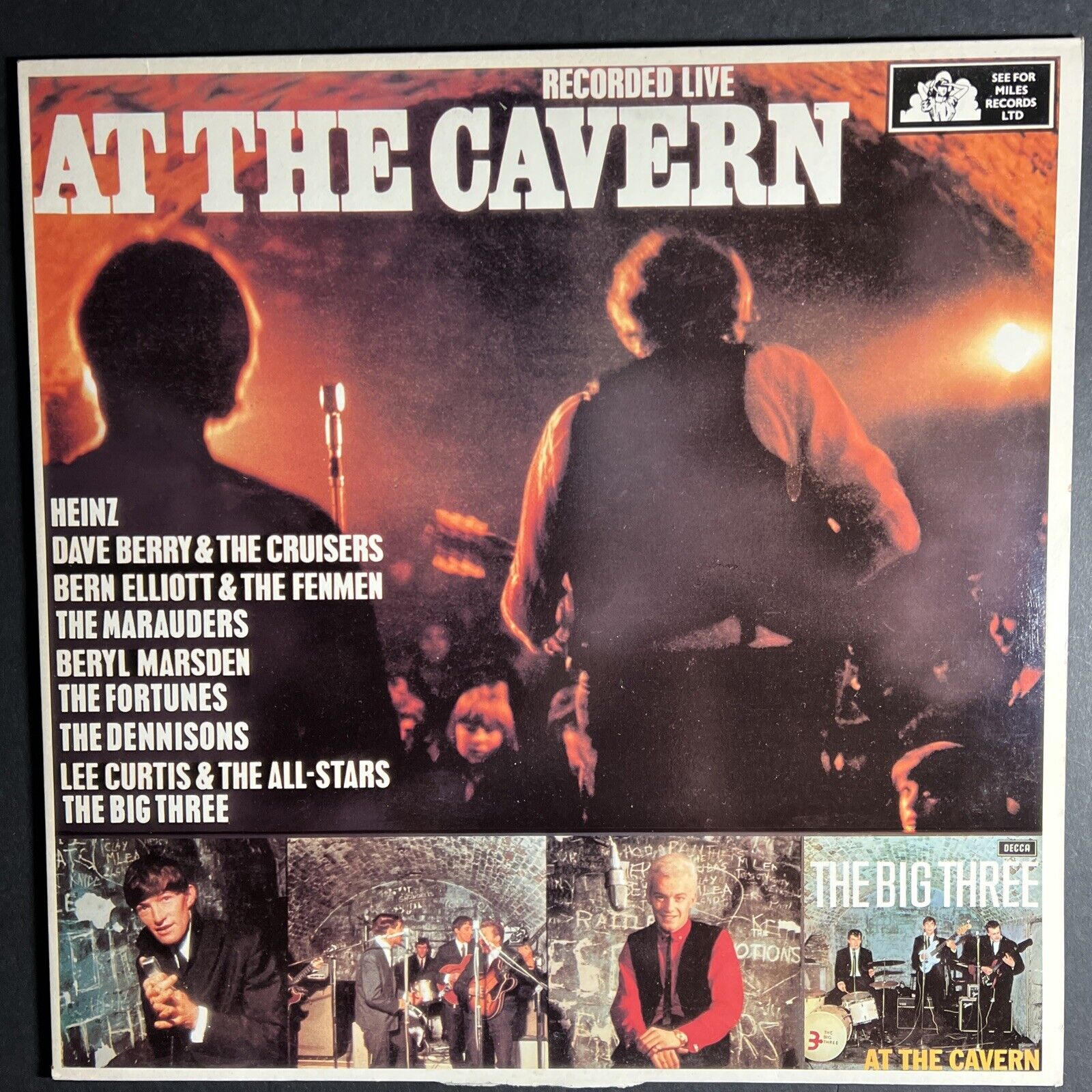 THE BIG THREE & Various Artists At The Cavern -RARE IMPORT LP NM VINYL RECORD