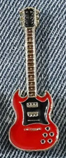 ELECTRIC GUITAR - pin lapel brooch - music instrument -   picture