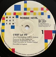 Robbie Nevil C’est La Vie Vinyl Record 7” 45 RPM MH 1902 Manhattan 1986 picture