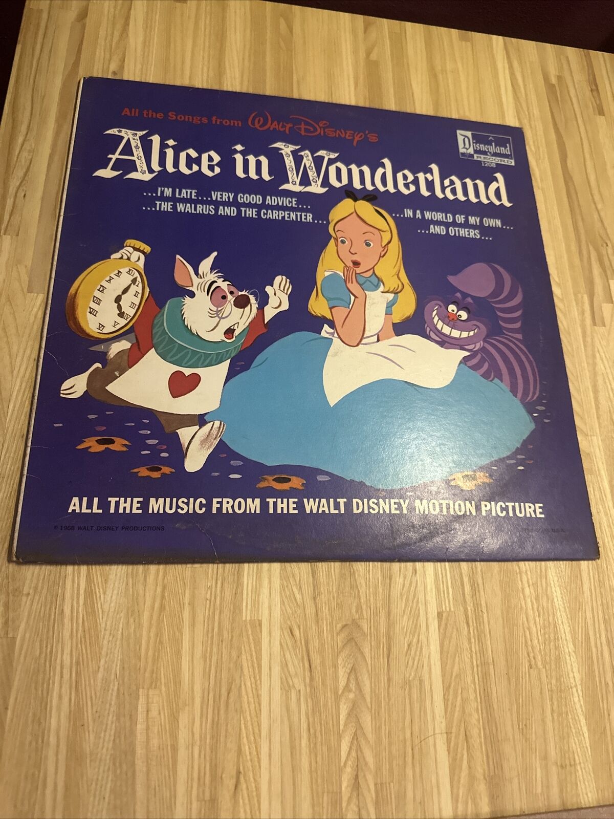 Walt Disney’s Alice in Wonderland Vinyl Record Album - 1963
