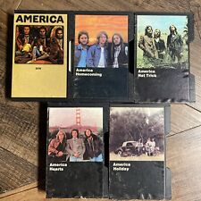Vtg Lot of 5 1970s AMERICA Heart / Holiday / Hat Trick/ Self Title CASSETTE TAPE picture