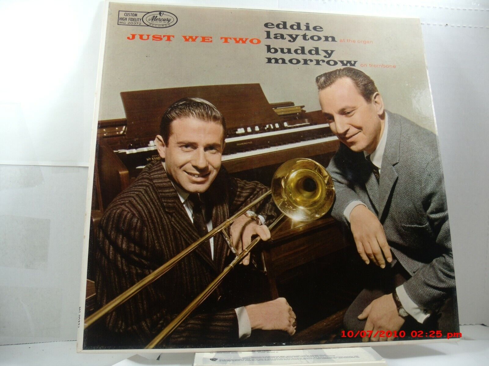 EDDIE LAYTON & BUDDY MORROW-(LP)-JUST WE TWO-EDDIE- ORGAN/BUDDY-TROMBONE  - 1958