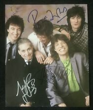 ROLLING STONES, 9.75”x12” Mag Pic Signed Autograph By Jagger, Watts, Wood, Wyman picture
