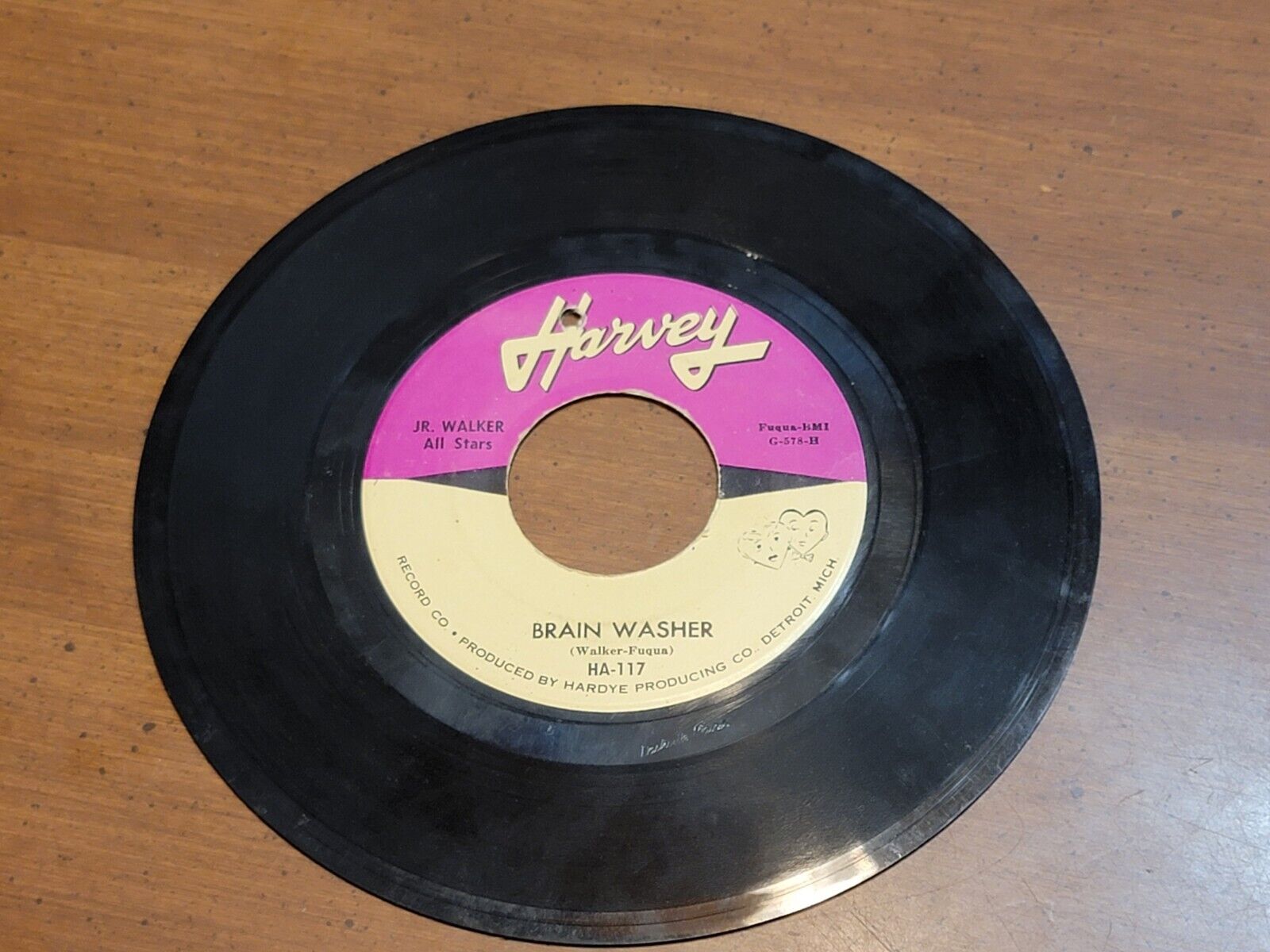 Vtg 1962 45 RPM  Jr. Walker All Stars – Cleo\'s Mood / Brain Washer - Harvey