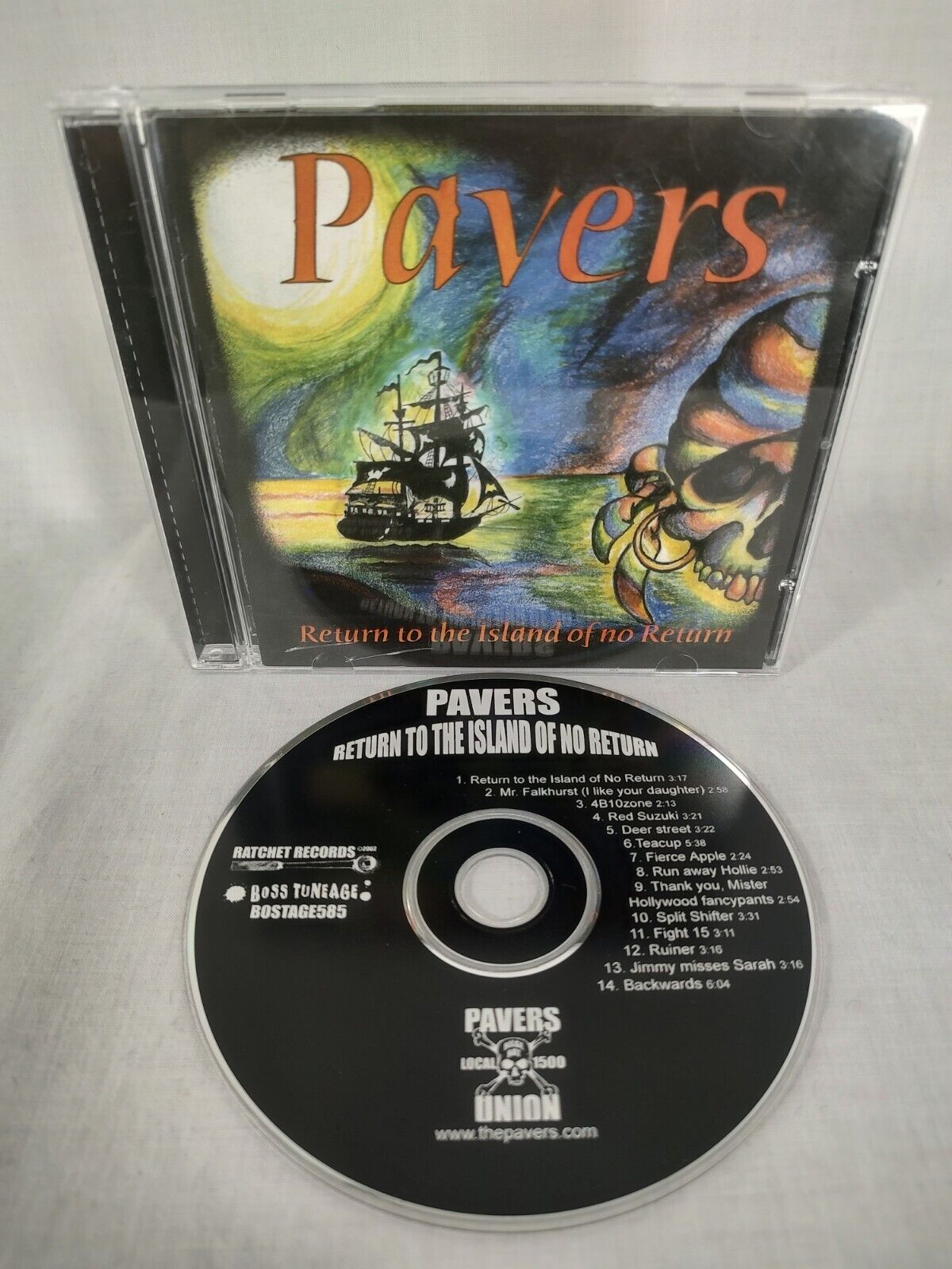 Pavers Return To The Island Of No Return CD 2002 UK Punk Rock Scott Reynolds