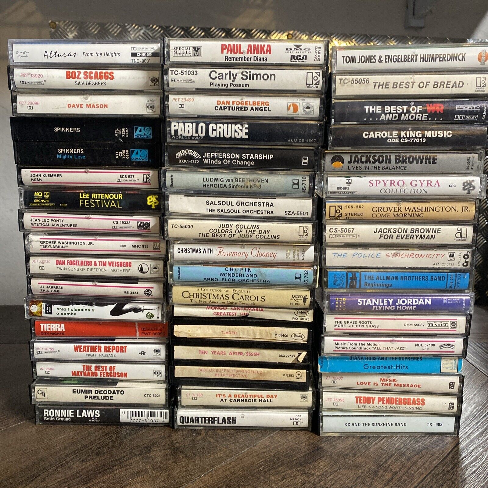 Vintage Lot Of 50 Various 70’s 80’s Classic Rock Folk Country Cassette Tapes
