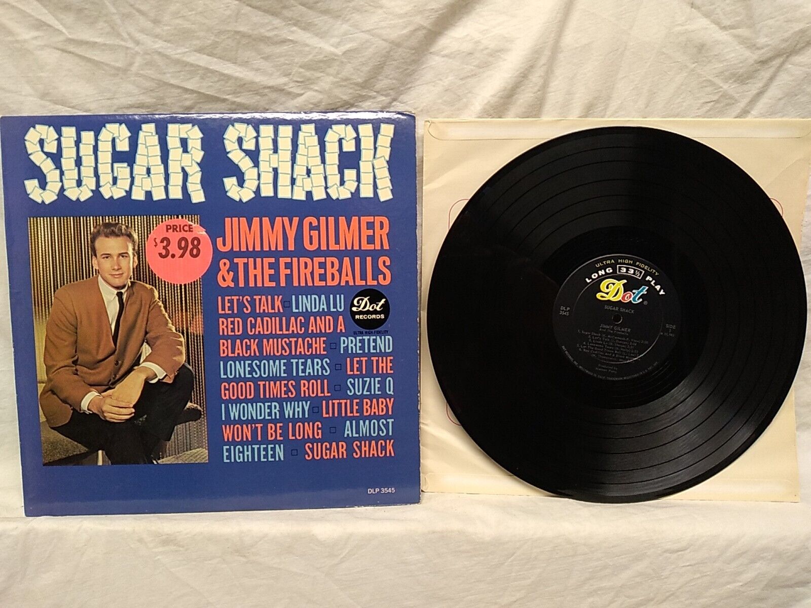 Jimmy Gilmer & The Fireballs Sugar Shack Vinyl LP Dot Records DLP 3545 1963
