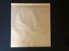 100 Record Sleeves Resealable Flap clear Plastic Outer 33 RPM LP Cover Album bag picture