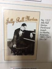 LARGE VINTAGE JAZZ POSTER 'JELLY ROLL MORTON'  POMEGRANATE PUBLICATIONS UNOPENED picture