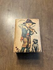  Vintage Gueissaz L'Auberson, Wooden Music Box Swiss Made, boy playing violin  picture