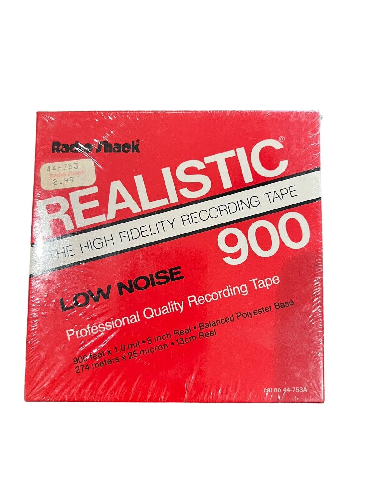 REALISTIC HIGH FIDELITY RECORDING TAPE SEALED 44-753A NOS