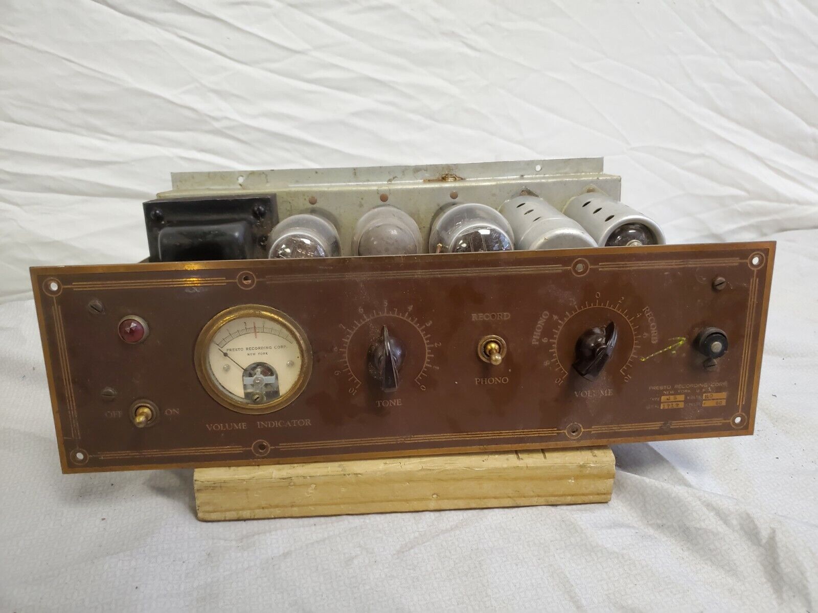Vintage Prewar Presto J5 Recording Cutting Lathe Tube Amplifier Rare w/ Speaker