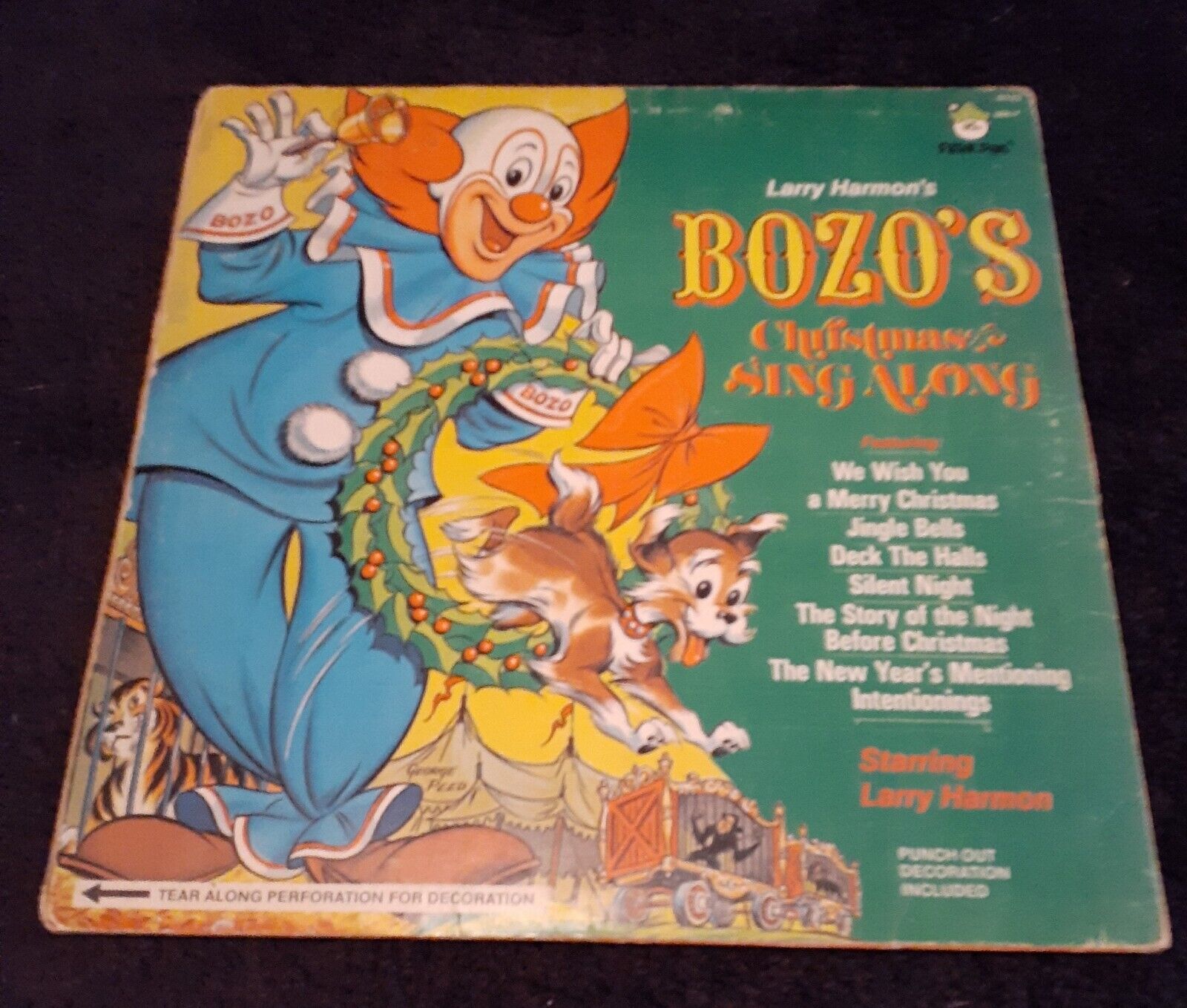 Vintage Record BOZO's Christmas Sing Along, 1973 BOZO THE CLOWN