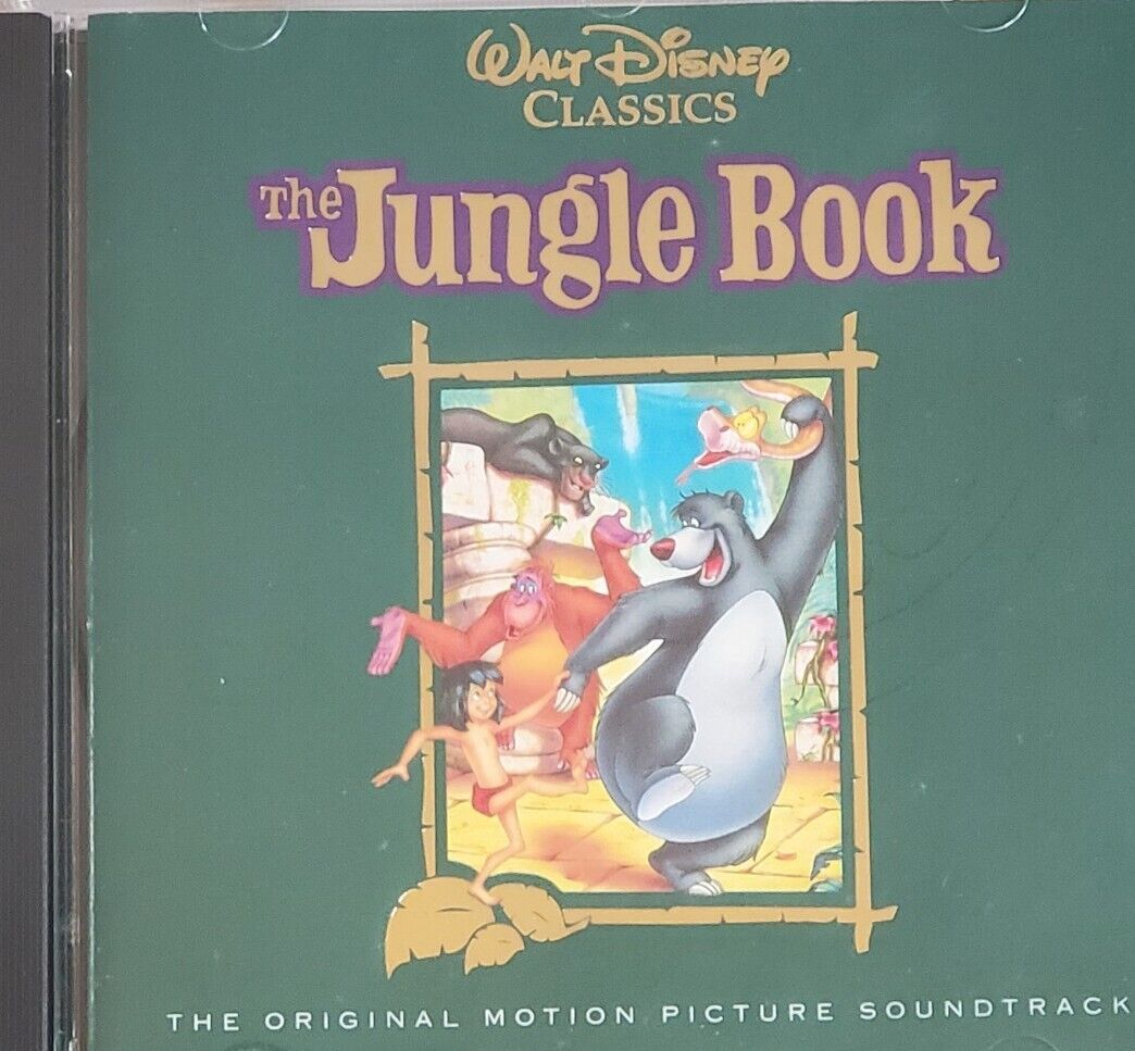 Rare Walt Disney Jungle Book Soundtrack Original Motion Picture Green Cover