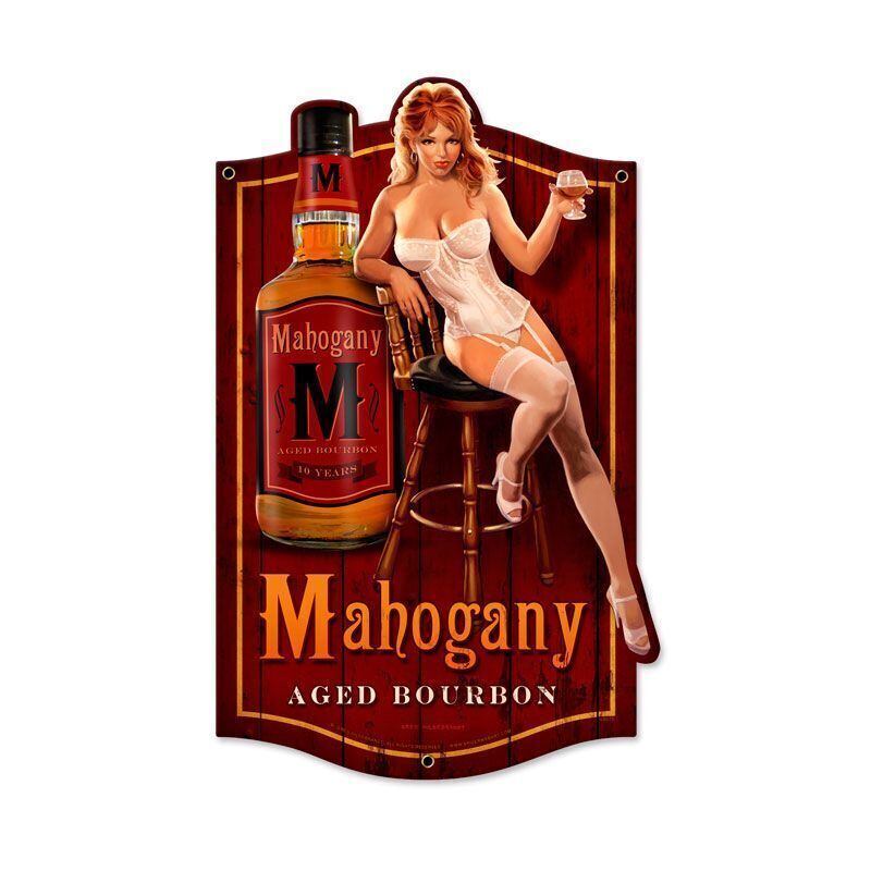 Mahogany Bourbon Vintage Vinyl Decal Sticker Waterproof