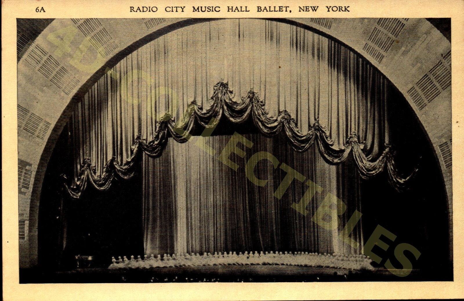 Vintage postcard  Radio City Music Hall Ballet New York Stage Scene