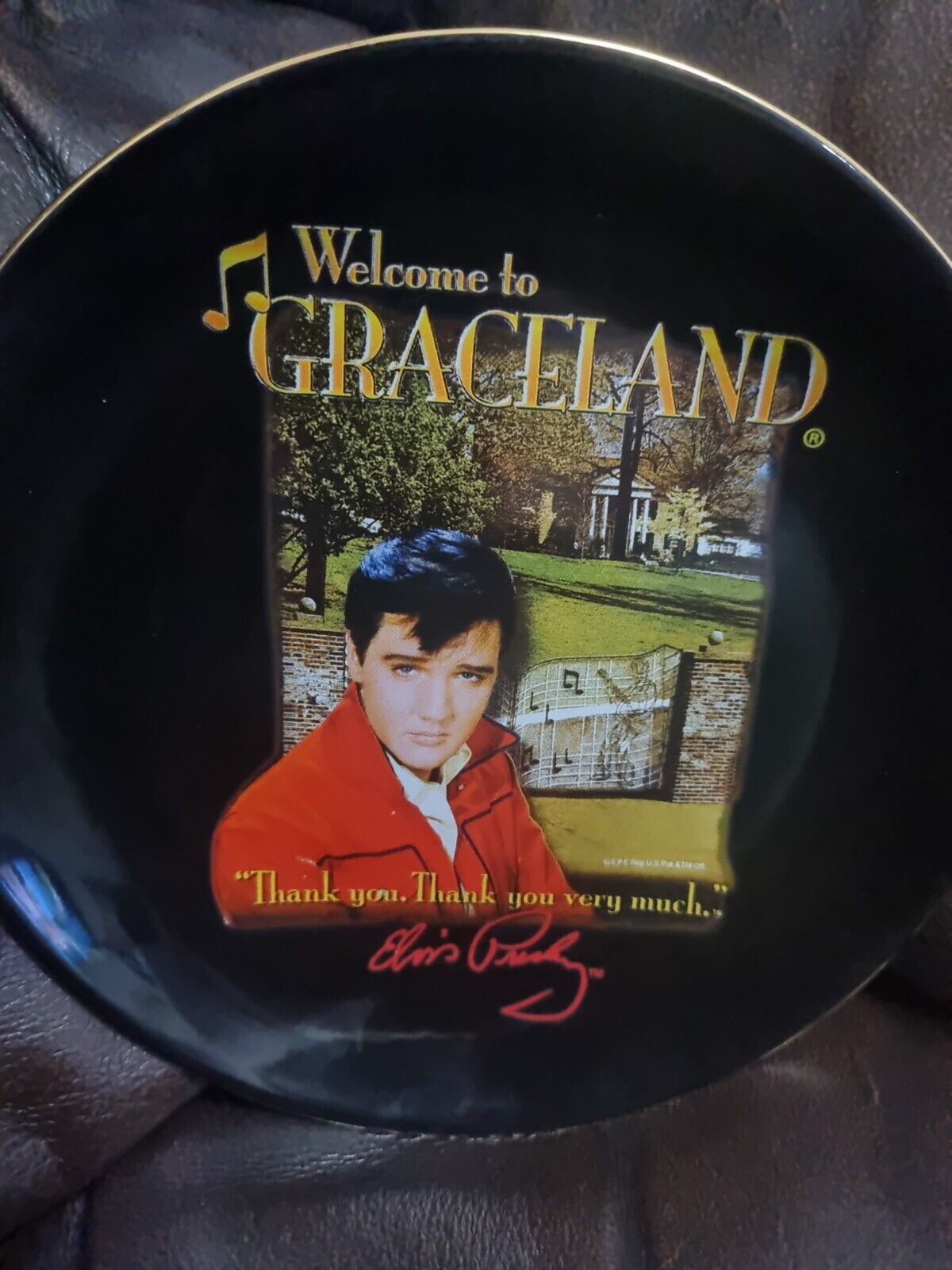 Vintage Elvis Presley Plate Welcome To Graceland - Souvenir - E.P.E 