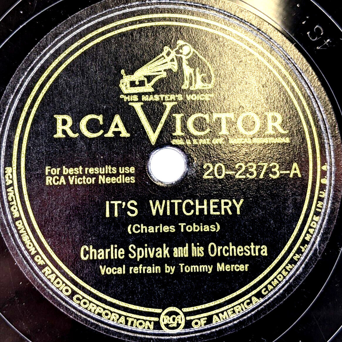 1947 Charlie Spivak Jazz 78 RPM It\'s Witchery / Stardreams Theme Song Record J1