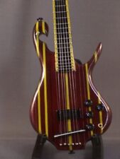 Miniature Rainbow Bass Guitar PRIMUS LES CLAYPOOL Memorabilia FREE Stand GIFT picture