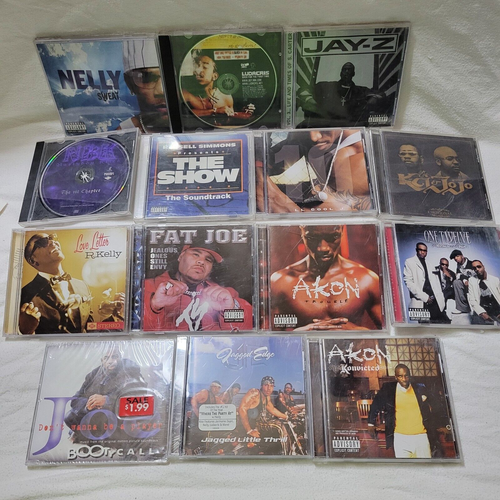 14 Old School Rap CD\'s 90s & Early 2000s NBK  Akon Nelly Jagged Edge Jay-z 1-12
