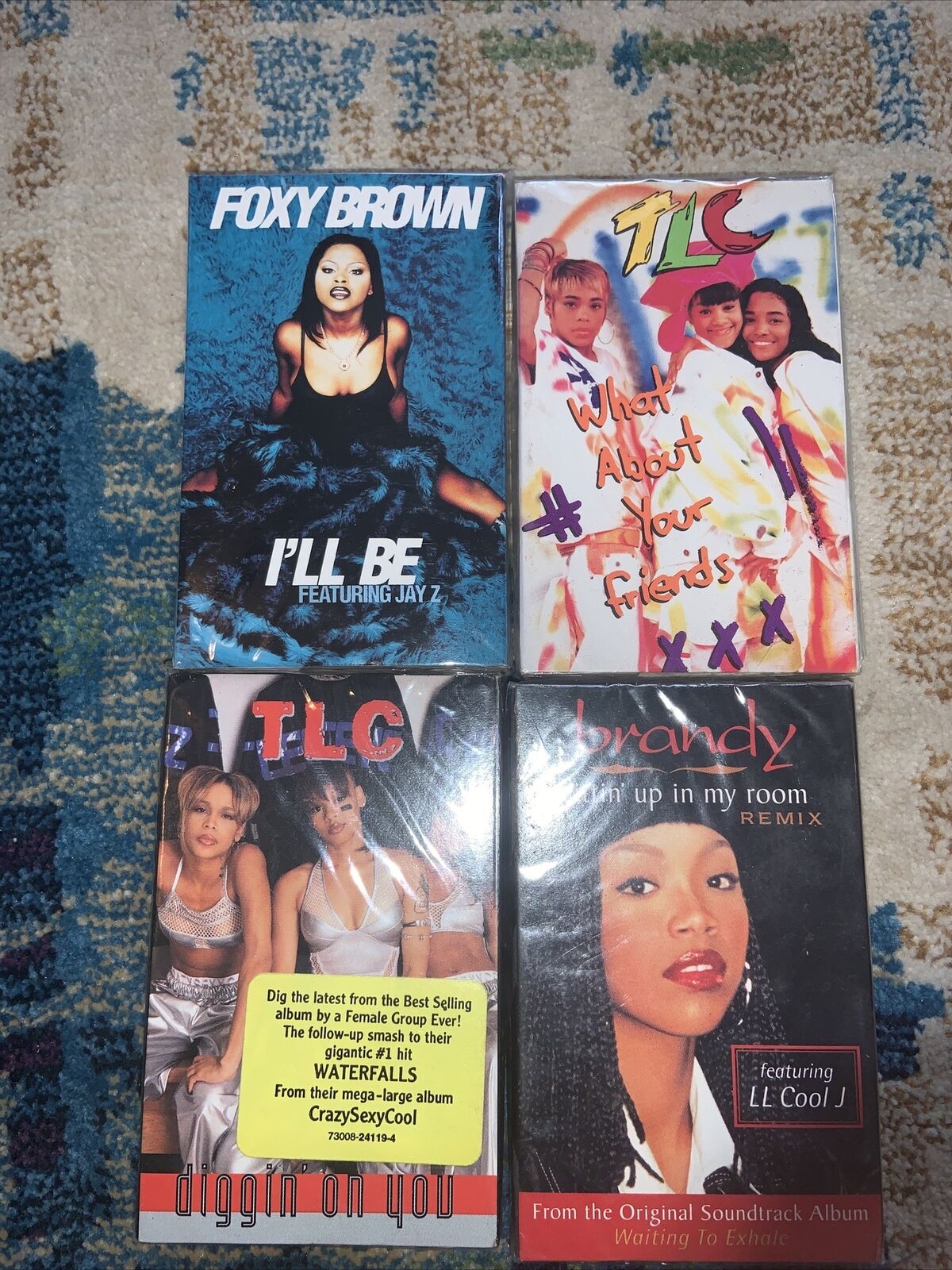 Rare SEALED TLC cassette Vintage 90s FOXY BROWN. Brandy Lot Of 4 Hip Hop Rap
