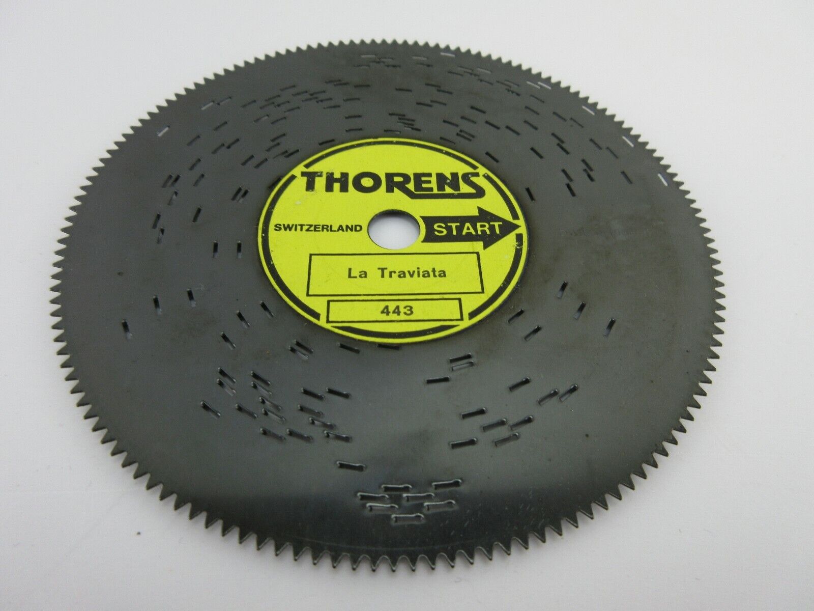 LA TRAVIATA Music Box Disc #443 Thorens 4.5\