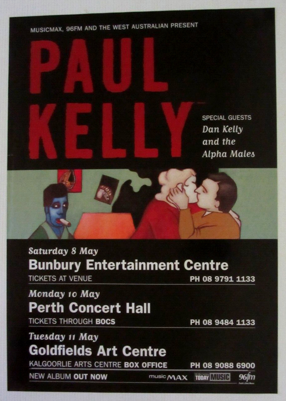 PAUL KELLY ORIGINAL (4 DIFFERENT DATES)  TOUR POSTER