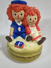 Vintage Raggedy Ann & Andy School Days Spinning Music Box Japan Chadwick Miller picture