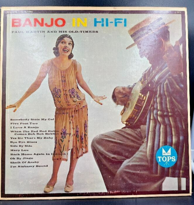 Banjo In Hi-Fi Paul Martin And His Old Timers LP Tops Records