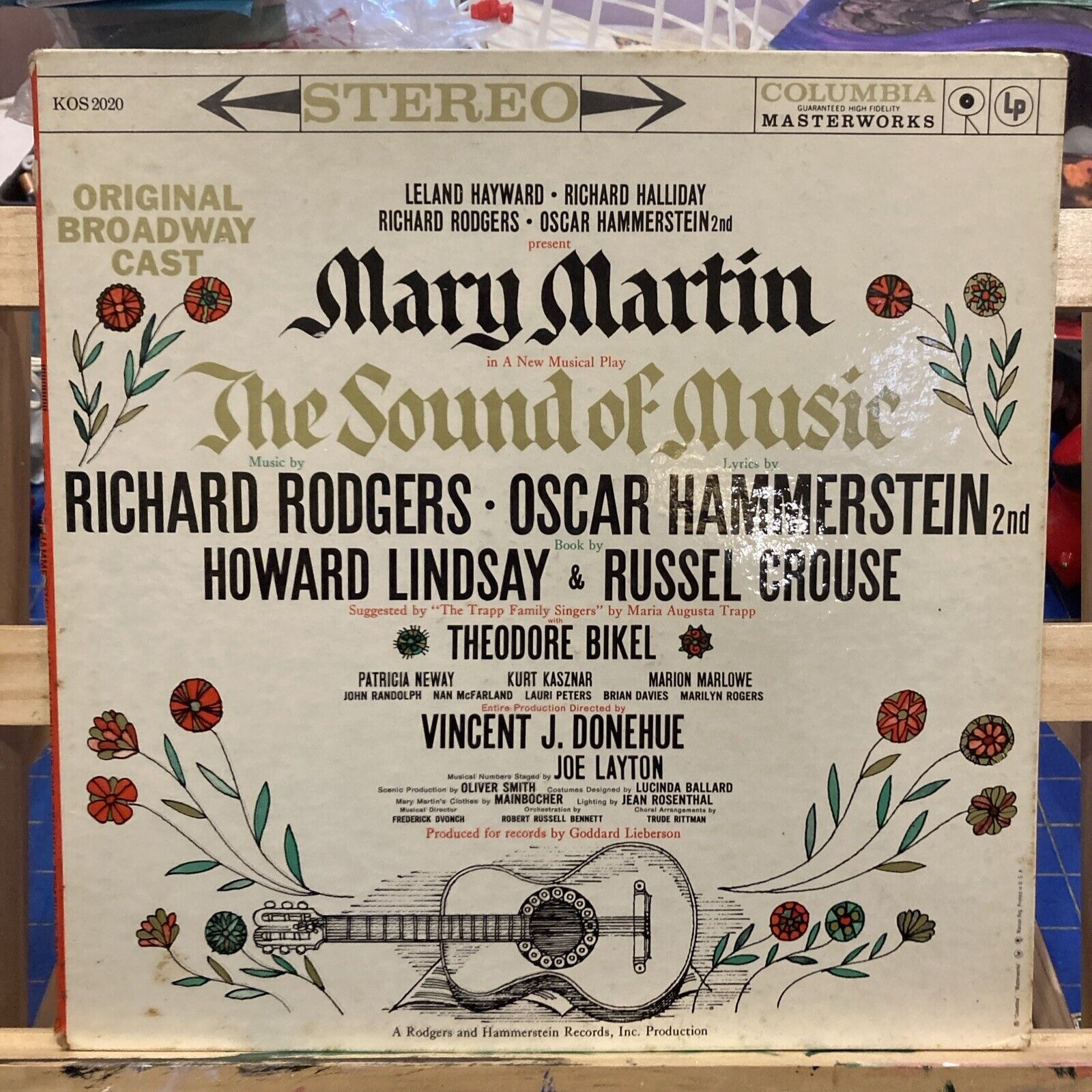 The Sound Of Music Original Broadway  Soundtrack 33 RPM LP 1959 Columbia VG L3