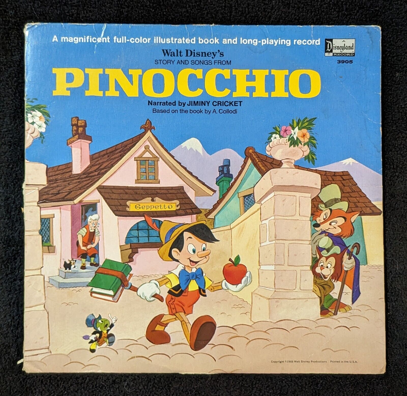 Pinocchio - Walt Disney\'s 1969 story and songs vinyl 33 rpm record